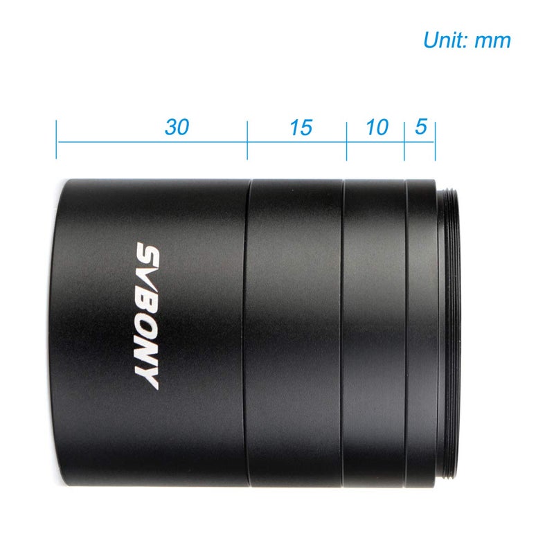 SVBONY SV119 Extension Tube Kit for Cameras and eyepieces 5mm 10mm 15mm 30mm M48x0.75 on Both Sides for Solving Spacing Problems in Astrophotography - Image 3